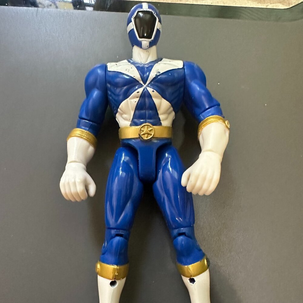 Mighty Morphin Power Rangers Blue Ranger 6" Action Figure 1999 Bandai - Picture 1 of 2